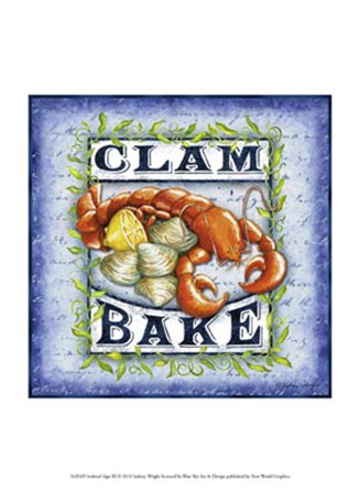 Seafood Sign III by Sydney Wright art print
