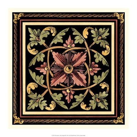 Decorative Tile Design III by Vision Studio art print