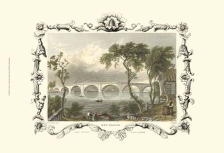 Kew Bridge by William Tombleson art print