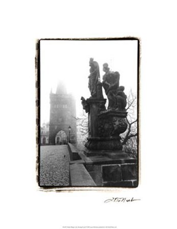 Charles Bridge in Morning Fog II by Laura Denardo art print