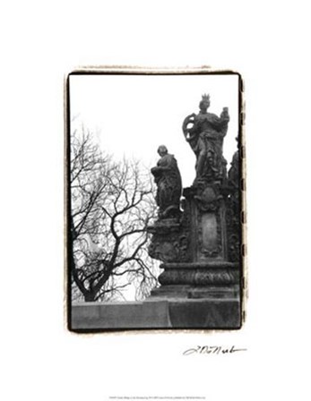 Charles Bridge in Morning Fog III by Laura Denardo art print