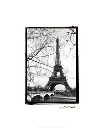 Eiffel Tower Along the Seine River by Laura Denardo art print