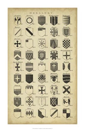 Vintage Heraldry I by C.E. Chambers art print