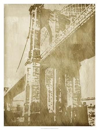 Non-Embellished Bridge Etching I by Ethan Harper art print
