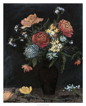 Noir Floral II by Megan Meagher art print