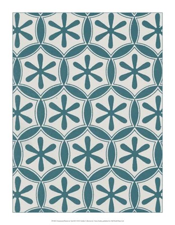 Ornamental Pattern in Teal III by Vision Studio art print