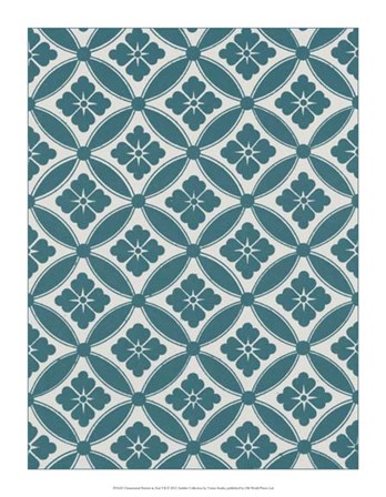 Ornamental Pattern in Teal VII by Vision Studio art print