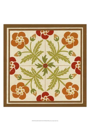 Floral Folk Tile III by June Erica Vess art print