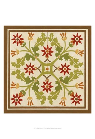 Floral Folk Tile IV by June Erica Vess art print