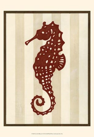 Sea Life Silhouette I by June Erica Vess art print