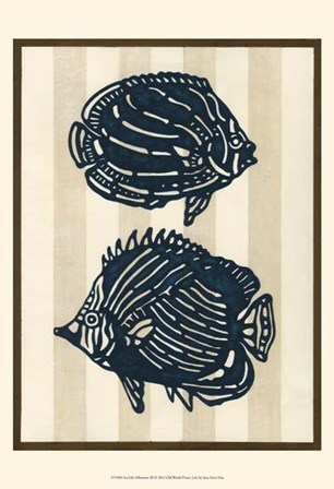 Sea Life Silhouette III by June Erica Vess art print