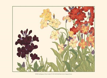 Small Japanese Flower Garden I by Konan Tanigami art print