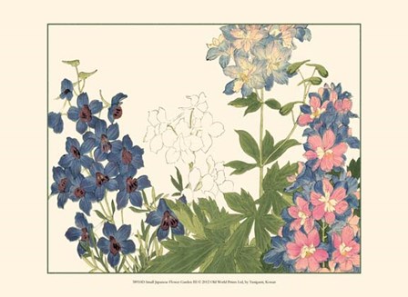 Small Japanese Flower Garden III by Konan Tanigami art print