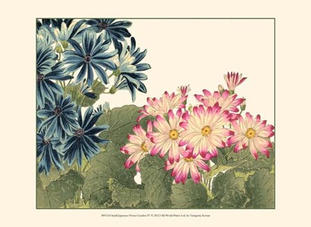 Small Japanese Flower Garden IV by Konan Tanigami art print