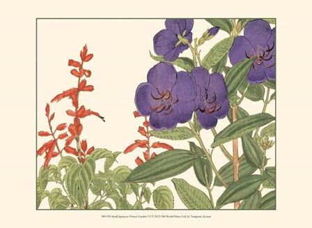 Small Japanese Flower Garden VI by Konan Tanigami art print