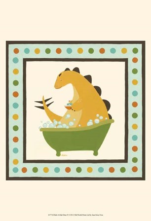 Rub-A-Dub Dino IV by June Erica Vess art print