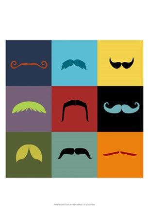 Moustache Grid by Vision Studio art print