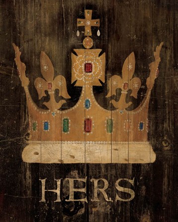 Her Majesty&#39;s Crown with word by Avery Tillmon art print