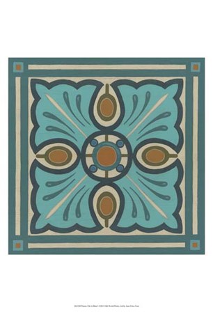 Piazza Tile in Blue I by June Erica Vess art print