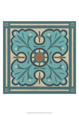 Piazza Tile in Blue IV by June Erica Vess art print