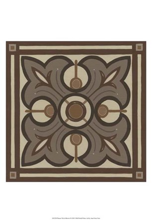 Piazza Tile in Brown II by June Erica Vess art print