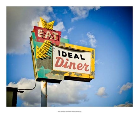 Vintage Diner I by Recapturist art print