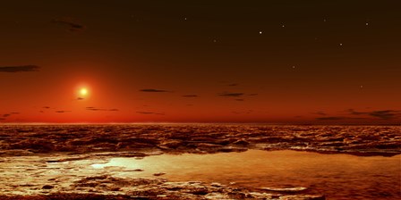 Spring Arrives near the Martian Polar Cap by Frank Hettick/Stocktrek Images art print