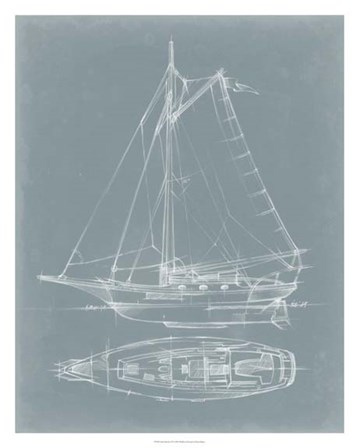 Yacht Sketches IV by Ethan Harper art print