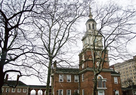 Independence Hall (horizontal) (Color) by Erin Clark art print