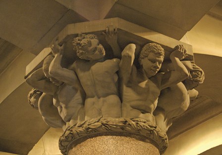 City Hall Figures (Color) by Erin Clark art print