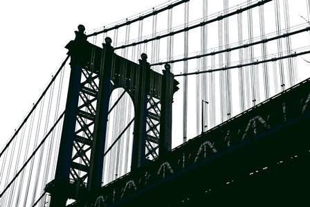 Manhattan Bridge Silhouette by Erin Clark art print