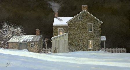 By The Fire by Jerry Cable art print