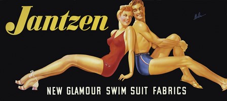 New Glamour Swim Suit Fabrics by Print Collection art print