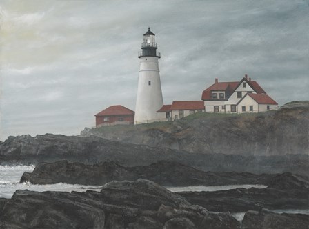 Foggy Morning At Portland by David Knowlton art print