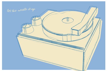 Lunastrella Record Player by John W. Golden art print