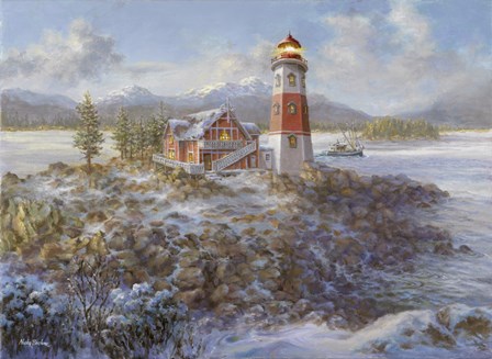 Lighthouse Bluff by Nicky Boehme art print