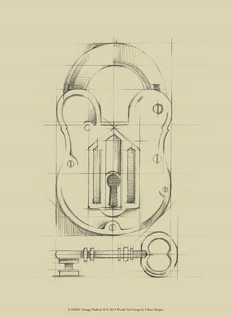Vintage Padlock II by Ethan Harper art print