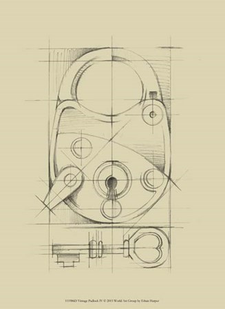 Vintage Padlock IV by Ethan Harper art print