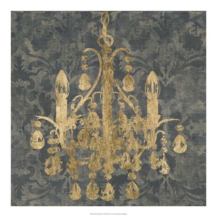 Gilt Chandelier I by Jennifer Goldberger art print