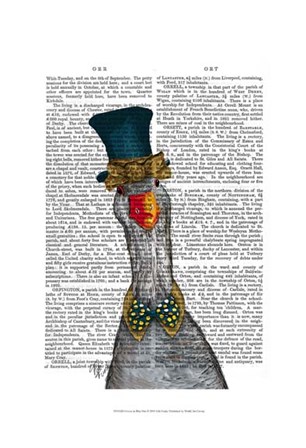 Goose in Blue Hat by Fab Funky art print