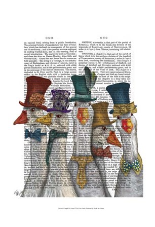 Gaggle Of Geese by Fab Funky art print