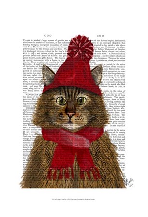 Maine Coon Cat by Fab Funky art print