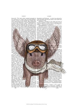 Aviator Piggy I by Fab Funky art print