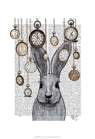 Rabbit Time by Fab Funky art print