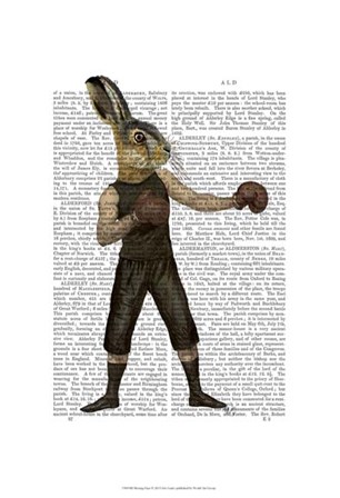 Boxing Hare by Fab Funky art print