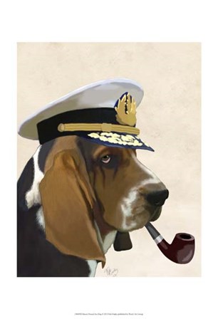 Basset Hound Sea Dog II by Fab Funky art print