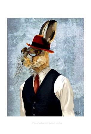 Horatio Hare in Waistcoat by Fab Funky art print