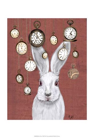 Rabbit Time by Fab Funky art print