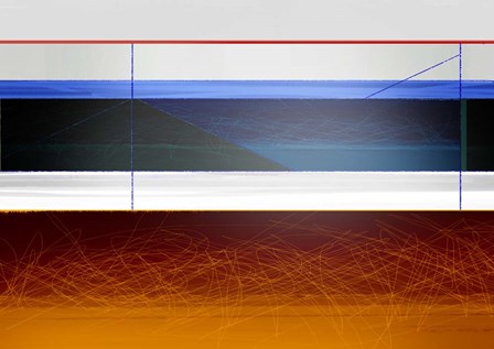 Abstract Blue and Bright Brown by Naxart art print