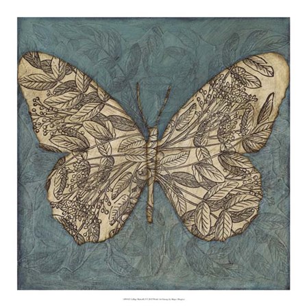 Collage Butterfly I by Megan Meagher art print